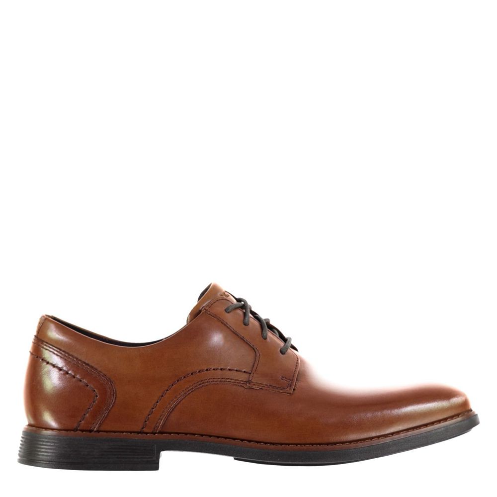 Rockport Men's Plain Toe Oxfords - Cognac - USA (5962WKRDU)